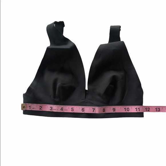 Free People Erin Scuba Deep V-Neck Bralette | Neoprene Black - Picture 7 of 7